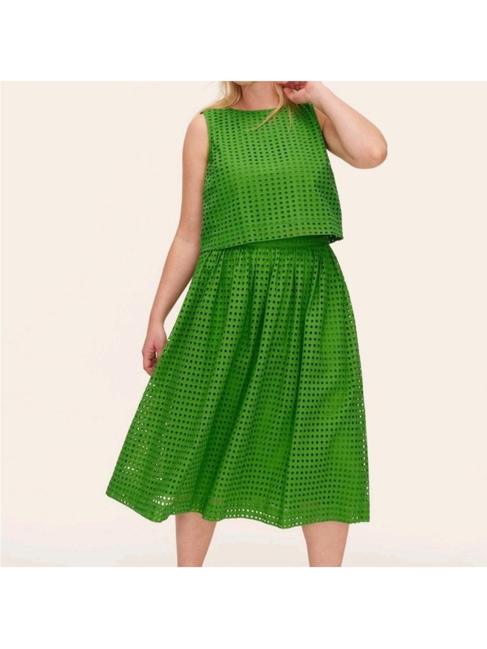 Kate Spade Eyelet Cotton Midi skirt